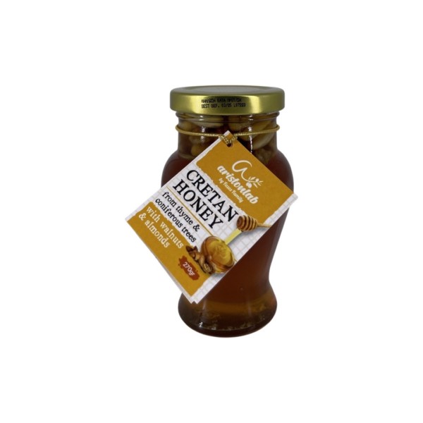 It is a unique quality of honey from thyme & coniferous trees that is produced exclusively in Crete. It contains trace elements important for metabolism and nutrition.