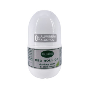 Deodorant Roll-On for Men with donkey milk and Aloe Vera 50ml – KALLISTON €7.80 inc. VAT It prevents sweat & odors. It nourishes the skin & soothes any irritations. It has a wonderful aroma!