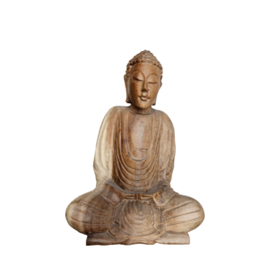 Ξύλινο χειροποίητο γλυπτό Βούδας 20×14 εκ. Ο Βούδας θεωρείται ότι συμβολίζει την σοφία, την ηρεμία , την φώτιση και την ειρήνη. Επίσης, κατά την κινέζικη φιλοσοφία φενγκ σούι ο βούδας είναι σύμβολο πλούτου και ευημερίας. Αποτελεί ένα υπέροχο γλυπτό από άριστης ποιότητας ξύλο σκαλισμένο στο χέρι. Οι γήινες αποχρώσεις του θα δώσουν μια ζεστασιά στο χώρο σας !