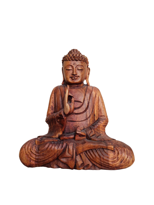 Ξύλινο χειροποίητο γλυπτό Βούδας 26x23 εκ.

Ο Βούδας θεωρείται ότι συμβολίζει την σοφία, την ηρεμία , την φώτιση και την ειρήνη. Επίσης, κατά την κινέζικη φιλοσοφία φενγκ σούι ο βούδας είναι σύμβολο πλούτου και ευημερίας.