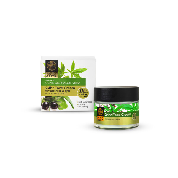 Face Cream with Hemp & Chia. Fast-absorbing face cream, enriched with phytonutrients, antioxidants, and essential vitamins