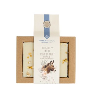 Σαπούνι ελαιολάδου για λάμψη και θρέψη με γάλα γαϊδούρας 110gr. Χειροποίητο σαπούνι με βιολογικό ελαιόλαδο για το σώμα. Άρωμα φρεσκάδας !